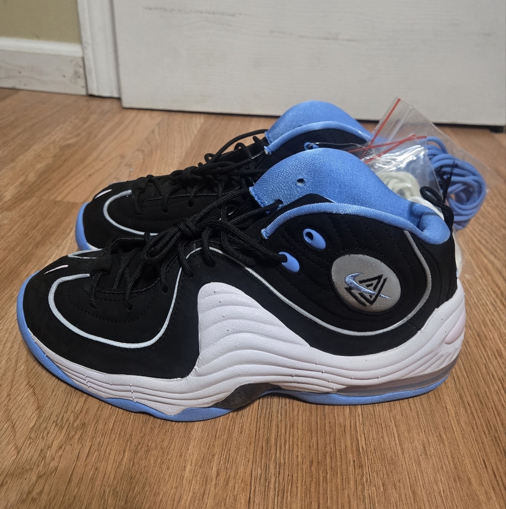 Nike Social Status x Air Penny 2 Mens Size 9 Shoes Black And Blue - Picture 3 of 8